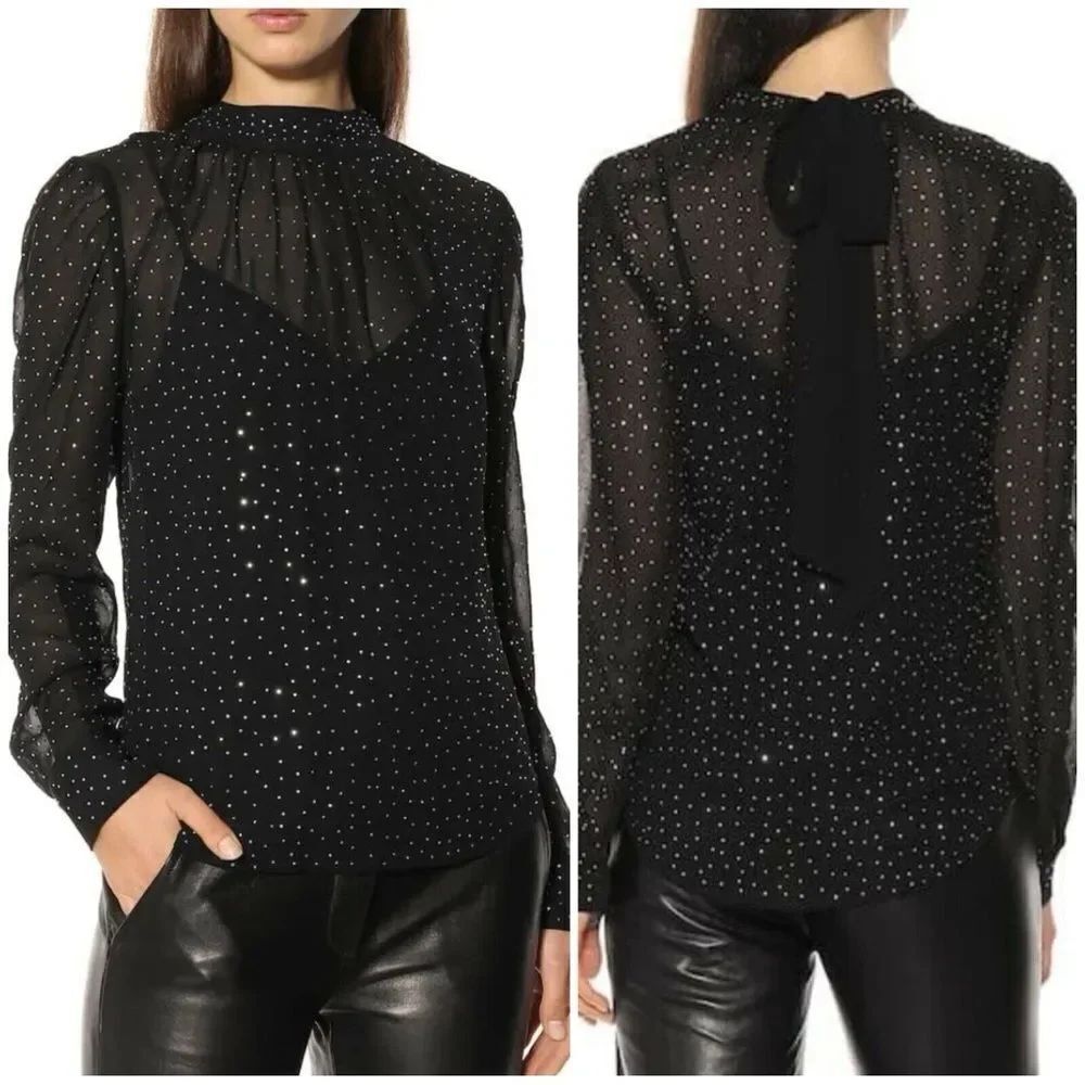Veronica Beard Melling Rhinestone Embellished Top